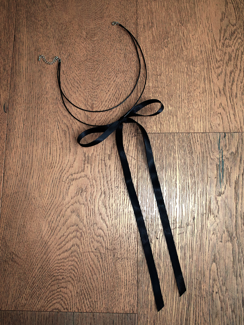 ribbon layered necklace